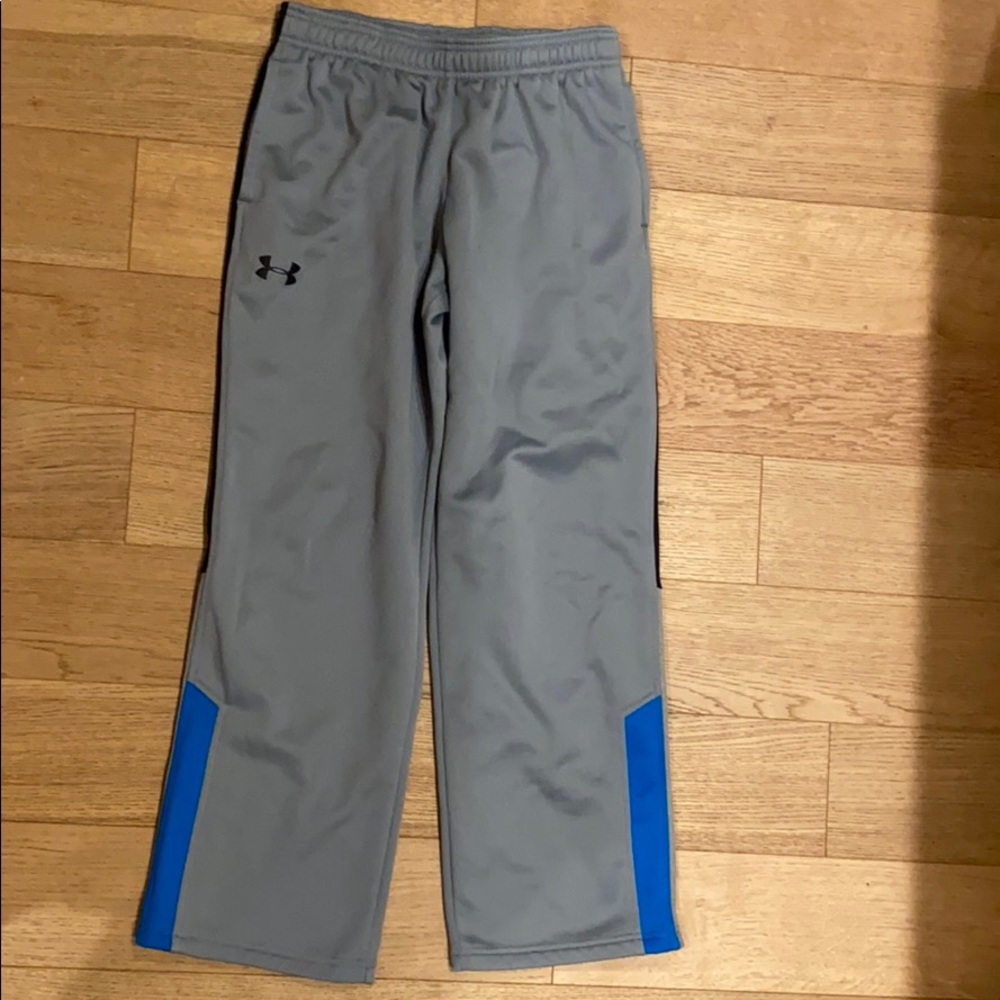 Under armour boys youth large gray storm pants